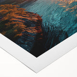 Sunset River Valley Wall Art – Vibrant Coastal Landscape Nature Print