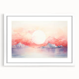 Coastal Wall Art Serene Sunset Beach-Themed Ocean Art Print