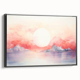Coastal Wall Art Serene Sunset Beach-Themed Ocean Art Print