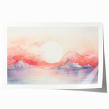 Coastal Wall Art Serene Sunset Beach-Themed Ocean Art Print