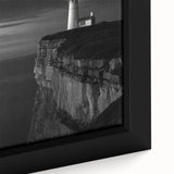 Coastal Wall Art: Black & White Lighthouse Nautical Seaside Print