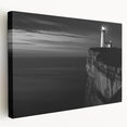 Coastal Wall Art: Black & White Lighthouse Nautical Seaside Print