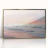 Coastal Wall Art: Pastel Sunset Ocean Waves Beach-Themed Print