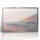 Coastal Wall Art: Pastel Sunset Ocean Waves Beach-Themed Print