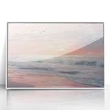 Coastal Wall Art: Pastel Sunset Ocean Waves Beach-Themed Print