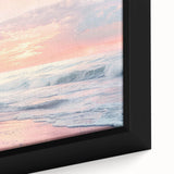 Coastal Wall Art: Pastel Sunset Ocean Waves Beach-Themed Print