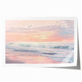 Coastal Wall Art: Pastel Sunset Ocean Waves Beach-Themed Print