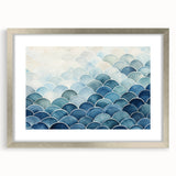 Abstract Coastal Wave Pattern Wall Art – Ocean-Themed Blue Print