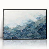 Abstract Coastal Wave Pattern Wall Art – Ocean-Themed Blue Print