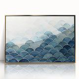 Abstract Coastal Wave Pattern Wall Art – Ocean-Themed Blue Print