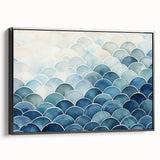 Abstract Coastal Wave Pattern Wall Art – Ocean-Themed Blue Print