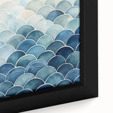 Abstract Coastal Wave Pattern Wall Art – Ocean-Themed Blue Print