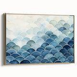 Abstract Coastal Wave Pattern Wall Art – Ocean-Themed Blue Print