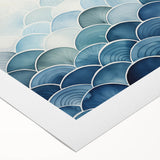 Abstract Coastal Wave Pattern Wall Art – Ocean-Themed Blue Print