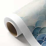 Abstract Coastal Wave Pattern Wall Art – Ocean-Themed Blue Print