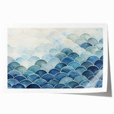 Abstract Coastal Wave Pattern Wall Art – Ocean-Themed Blue Print