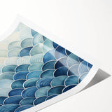 Abstract Coastal Wave Pattern Wall Art – Ocean-Themed Blue Print