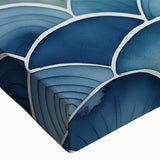 Abstract Coastal Wave Pattern Wall Art – Ocean-Themed Blue Print