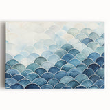 Abstract Coastal Wave Pattern Wall Art – Ocean-Themed Blue Print