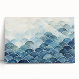 Abstract Coastal Wave Pattern Wall Art – Ocean-Themed Blue Print
