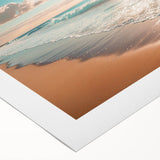 Coastal Wall Art: Vibrant Sunlit Ocean Waves Beach-Themed Canvas