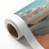 Coastal Wall Art: Vibrant Sunlit Ocean Waves Beach-Themed Canvas