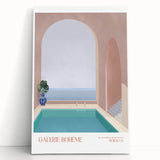 Contemporary Art Prints – Modern Poolside Decor Inspired by Moroccan Style