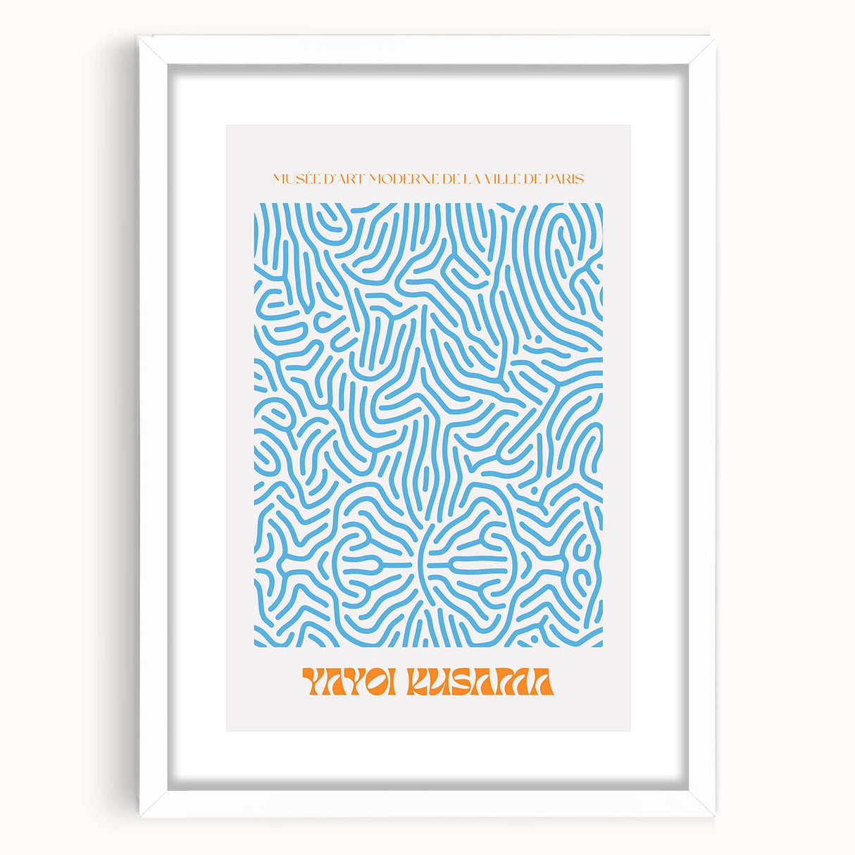 Contemporary Canvas Art – Modern Abstract Print Inspired by Yayoi Kusama