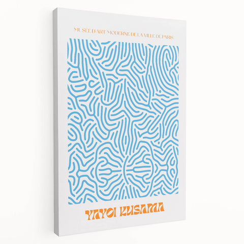 Contemporary Canvas Art – Modern Abstract Print Inspired by Yayoi Kusama