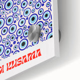 Abstract Modern Art – Contemporary Canvas with Vibrant Blue Circular Pattern