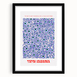 Abstract Modern Art – Contemporary Canvas with Vibrant Blue Circular Pattern