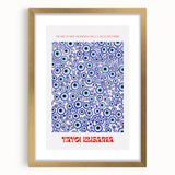 Abstract Modern Art – Contemporary Canvas with Vibrant Blue Circular Pattern