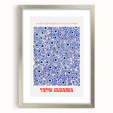 Abstract Modern Art – Contemporary Canvas with Vibrant Blue Circular Pattern