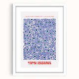 Abstract Modern Art – Contemporary Canvas with Vibrant Blue Circular Pattern