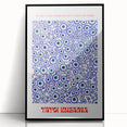 Abstract Modern Art – Contemporary Canvas with Vibrant Blue Circular Pattern