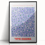 Abstract Modern Art – Contemporary Canvas with Vibrant Blue Circular Pattern