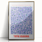Abstract Modern Art – Contemporary Canvas with Vibrant Blue Circular Pattern