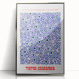 Abstract Modern Art – Contemporary Canvas with Vibrant Blue Circular Pattern
