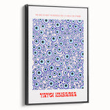 Abstract Modern Art – Contemporary Canvas with Vibrant Blue Circular Pattern