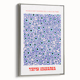 Abstract Modern Art – Contemporary Canvas with Vibrant Blue Circular Pattern