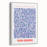Abstract Modern Art – Contemporary Canvas with Vibrant Blue Circular Pattern