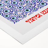 Abstract Modern Art – Contemporary Canvas with Vibrant Blue Circular Pattern