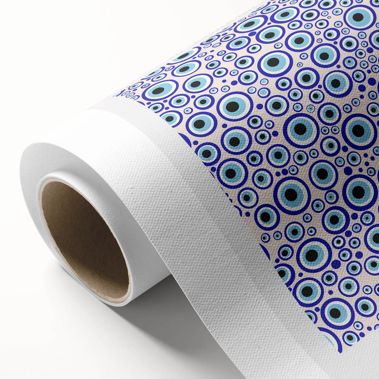 Abstract Modern Art – Contemporary Canvas with Vibrant Blue Circular Pattern