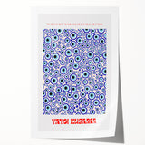 Abstract Modern Art – Contemporary Canvas with Vibrant Blue Circular Pattern