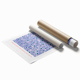 Abstract Modern Art – Contemporary Canvas with Vibrant Blue Circular Pattern