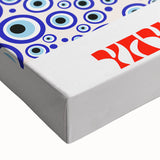 Abstract Modern Art – Contemporary Canvas with Vibrant Blue Circular Pattern