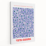 Abstract Modern Art – Contemporary Canvas with Vibrant Blue Circular Pattern