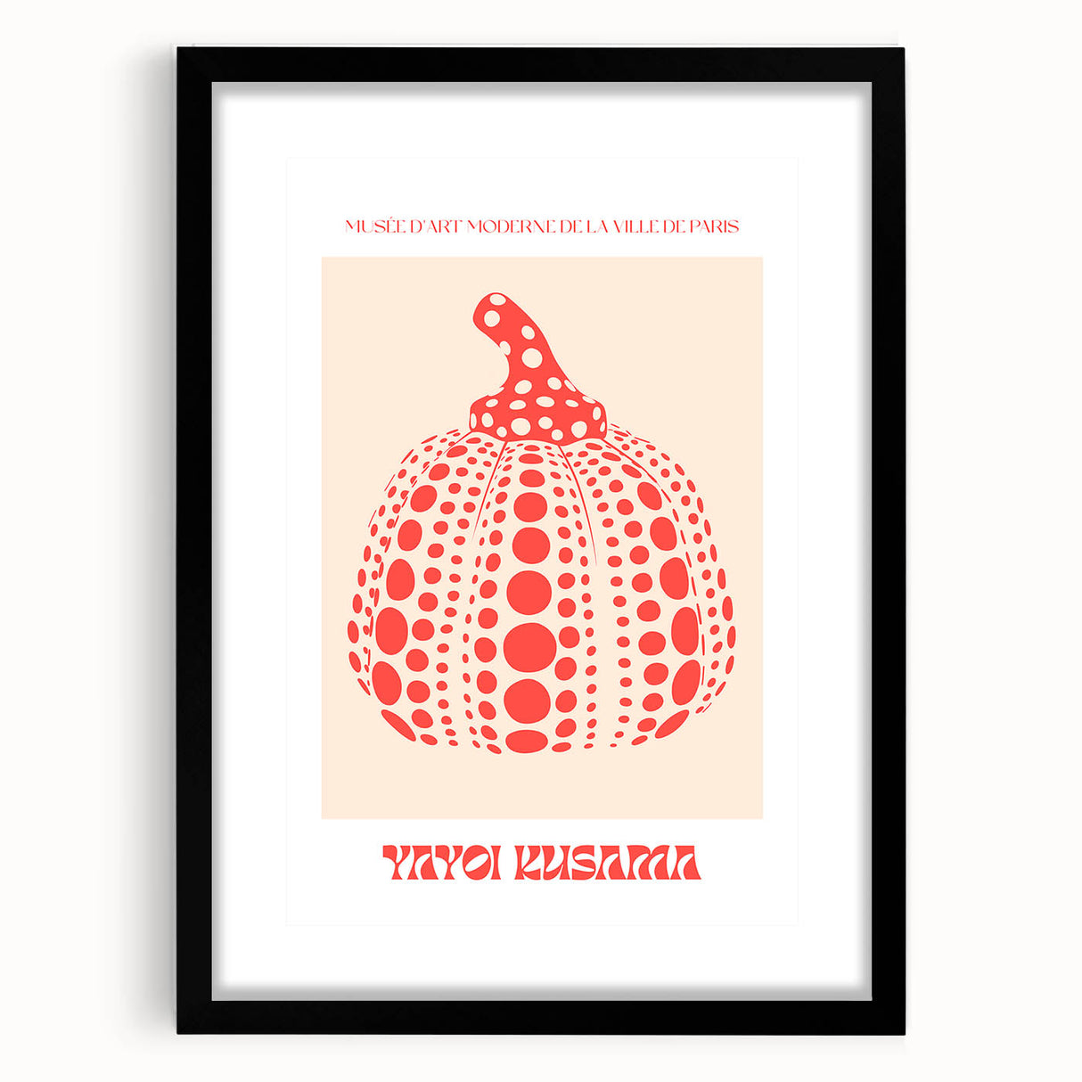 Modern Wall Art – Contemporary Canvas with Yayoi Kusama’s Pumpkin Design