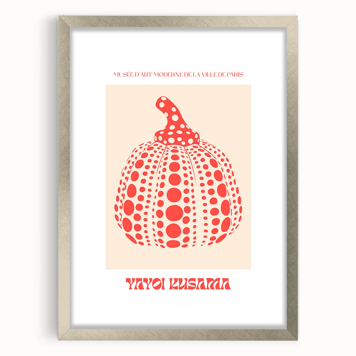 Modern Wall Art – Contemporary Canvas with Yayoi Kusama’s Pumpkin Design