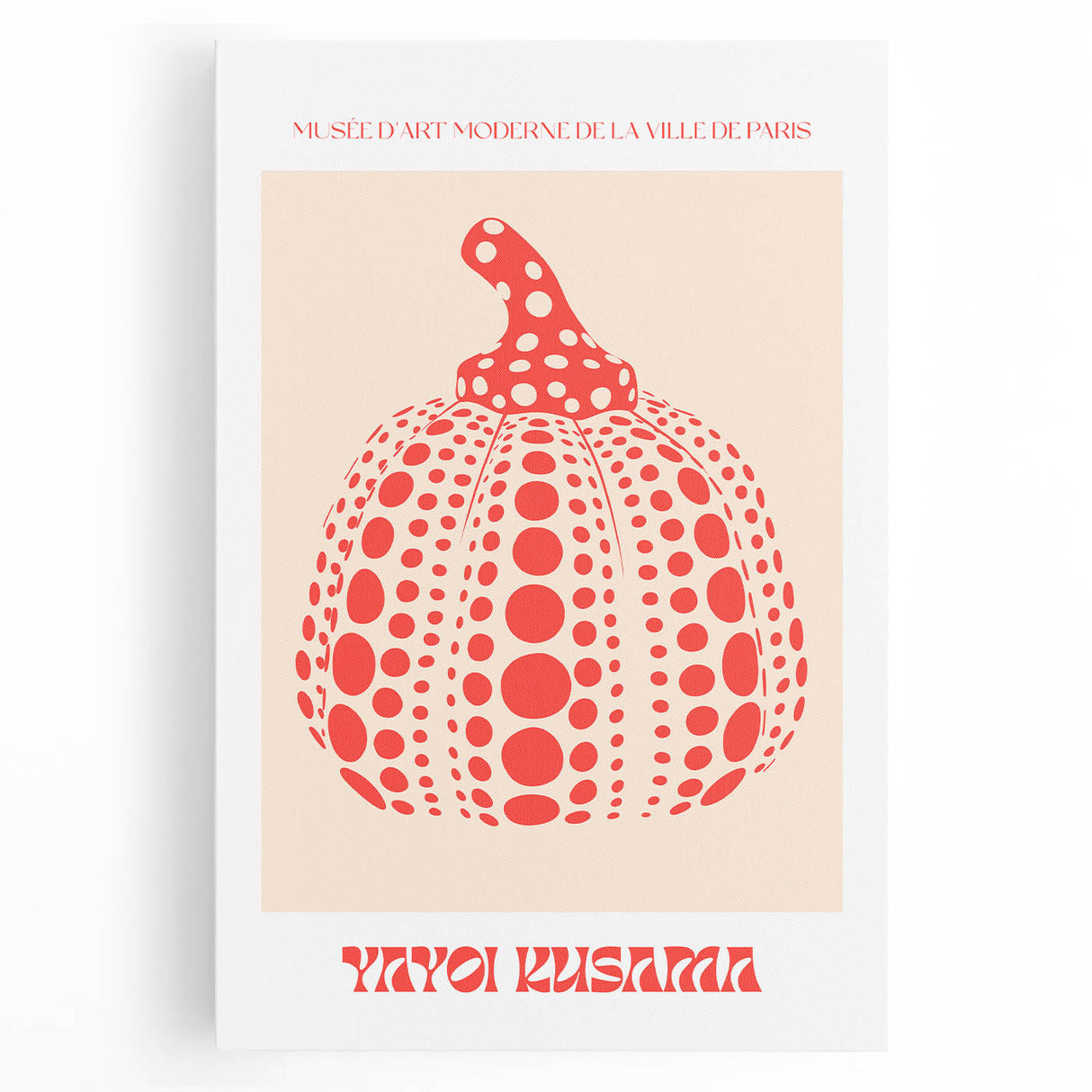 Modern Wall Art – Contemporary Canvas with Yayoi Kusama’s Pumpkin Design